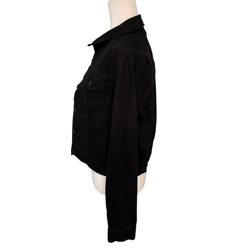Levis Black Denim Jacket S Grunge Neutral Matte Black Buttons Trucker Capsule - Picture 3 of 6